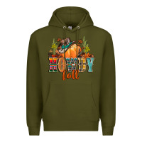 Army Green howdy fall Premium Hoodie - CowGirlArtShop