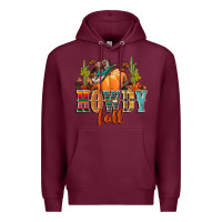 Burgundy howdy fall Premium Hoodie - CowGirlArtShop