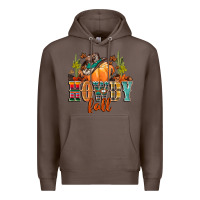 Coffee howdy fall Premium Hoodie - CowGirlArtShop