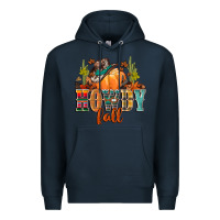 Navy howdy fall Premium Hoodie - CowGirlArtShop