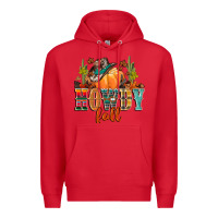 Red howdy fall Premium Hoodie - CowGirlArtShop