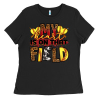 Black softball my heart is on that field Ladies Tee - RanaPortraitStore