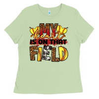 Matcha softball my heart is on that field Ladies Tee - RanaPortraitStore