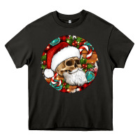 Asphalt Christmas hippie skeleton santa ornament Heavy Core Tee - Artiststas