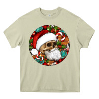 Mossy Christmas hippie skeleton santa ornament Heavy Core Tee - Artiststas