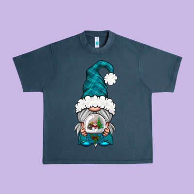 Winter Gnome With Snow Globe Urban Heavy Tee Designed By Nancycooperartshop