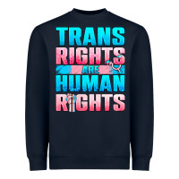 Navy Trans Rights Are Human Rights Heavyweight Sweatshirt - BundleAndBundleShop