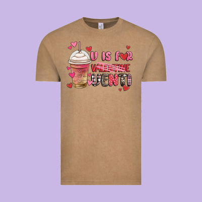 V Is For Valentine Venti Coffee Cup Vintage Tee Designed By Maliassmallbusiness