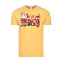 Vintage Mustard v is for valentine venti coffee cup Vintage Tee - MaliasSmallBusiness