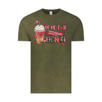 Vintage Olive v is for valentine venti coffee cup Vintage Tee - MaliasSmallBusiness