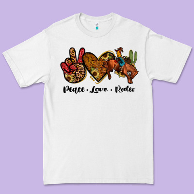 Peace Love Rodeo Premium Tee Designed By Jahusdesignshop