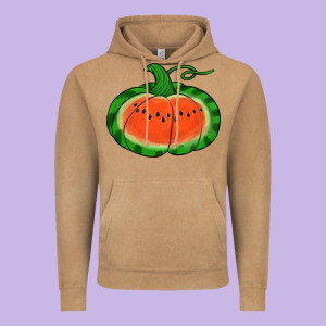 Watermelon Pumpkin Vintage Hoodie Designed By Jasminsmagicworld