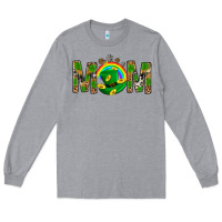 Heather Grey Western Mom With Shamrock Long Sleeve Tee - BundleAndBundleShop