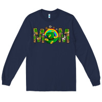 Navy Western Mom With Shamrock Long Sleeve Tee - BundleAndBundleShop