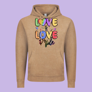 Love Is Love Pride Vintage Hoodie Designed By Maliassmallbusiness