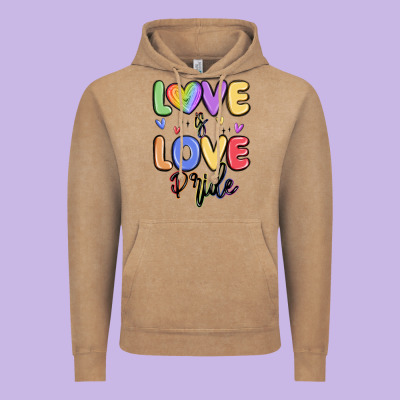 Love Is Love Pride Vintage Hoodie Designed By Maliassmallbusiness