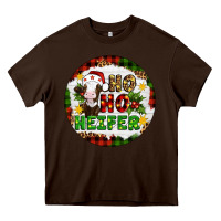 Chocolate Brown Christmas ho ho heifer Heavy Core Tee - Artiststas