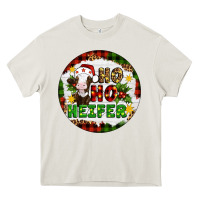 Cream Christmas ho ho heifer Heavy Core Tee - Artiststas