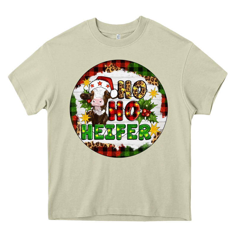 Christmas Ho Ho Heifer Heavy Core Tee by Artiststas | Teevron