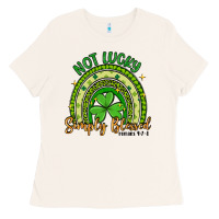 Bone not lucky simply blessed rainbow Ladies Tee - Artiststas