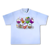 Grape Ice mardi gras wine glasses Urban Heavy Tee - MaliasSmallBusiness