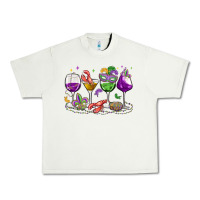 Pistachio mardi gras wine glasses Urban Heavy Tee - MaliasSmallBusiness
