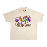 Sandshell mardi gras wine glasses Urban Heavy Tee - MaliasSmallBusiness