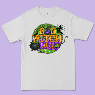 Bad Witch Vibes Premium Tee Designed By Bundleandbundleshop