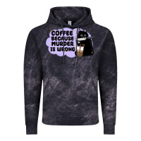Cloud Black coffee because murder is wrong Vintage Hoodie - MaliasSmallBusiness