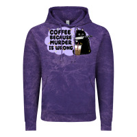 Cloud Purple coffee because murder is wrong Vintage Hoodie - MaliasSmallBusiness