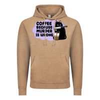 Vintage Coffee coffee because murder is wrong Vintage Hoodie - MaliasSmallBusiness