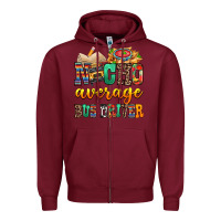 Burgundy Nacho Average Bus Driver Zipper Hoodie - texasbilliewilder