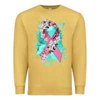 Antique Gold cancer ribbon Premium Sweatshirt - CowGirlArtShop