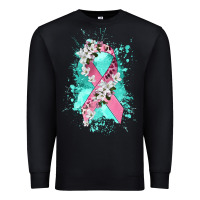 Black cancer ribbon Premium Sweatshirt - CowGirlArtShop