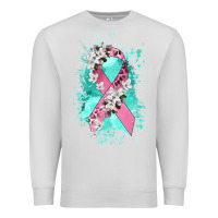 Dove Grey cancer ribbon Premium Sweatshirt - CowGirlArtShop