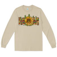 Mushroom Western Mom With Sunflower Long Sleeve Tee - BundleAndBundleShop