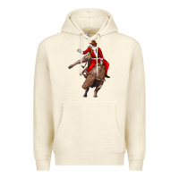Sandshell santa riding a bull Premium Hoodie - CowGirlArtShop