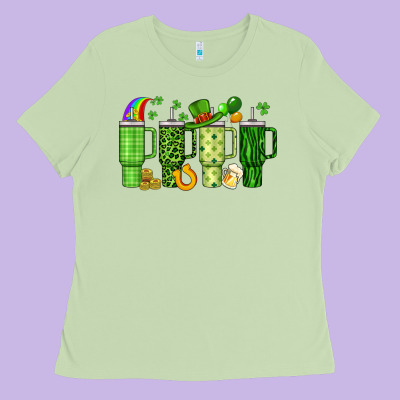Obsessive Cup Disorder St Patrick S Day Ladies Tee Designed By Artiststas