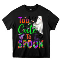 Black too cute to spook Heavy Core Tee - BundleAndBundleShop
