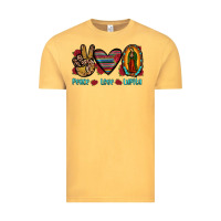 Vintage Mustard peace love lupita Vintage Tee - JahusDesignShop