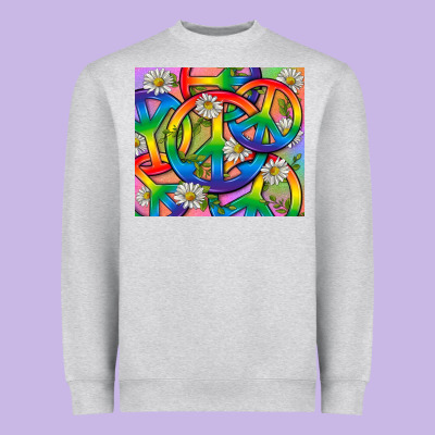 Pride Lgbtq+ Peace Tumbler Heavyweight Sweatshirt Designed By Bundleandbundleshop