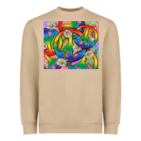 Mushroom Pride LGBTQ+ Peace Tumbler Heavyweight Sweatshirt - BundleAndBundleShop