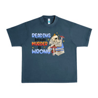 Midnight Navy reading because murder is wrong Urban Heavy Tee - MaliasSmallBusiness