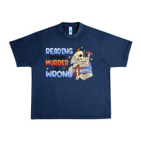 Navy reading because murder is wrong Urban Heavy Tee - MaliasSmallBusiness