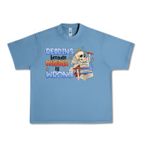 Pebble Blue reading because murder is wrong Urban Heavy Tee - MaliasSmallBusiness
