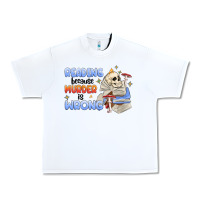 White reading because murder is wrong Urban Heavy Tee - MaliasSmallBusiness