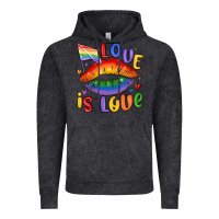 Vintage Black love is love lips Vintage Hoodie - MaliasSmallBusiness
