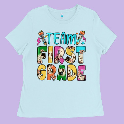 Team First Grade Ladies Tee Designed By Jahusdesignshop
