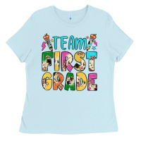 Baby Blue team first grade Ladies Tee - JahusDesignShop