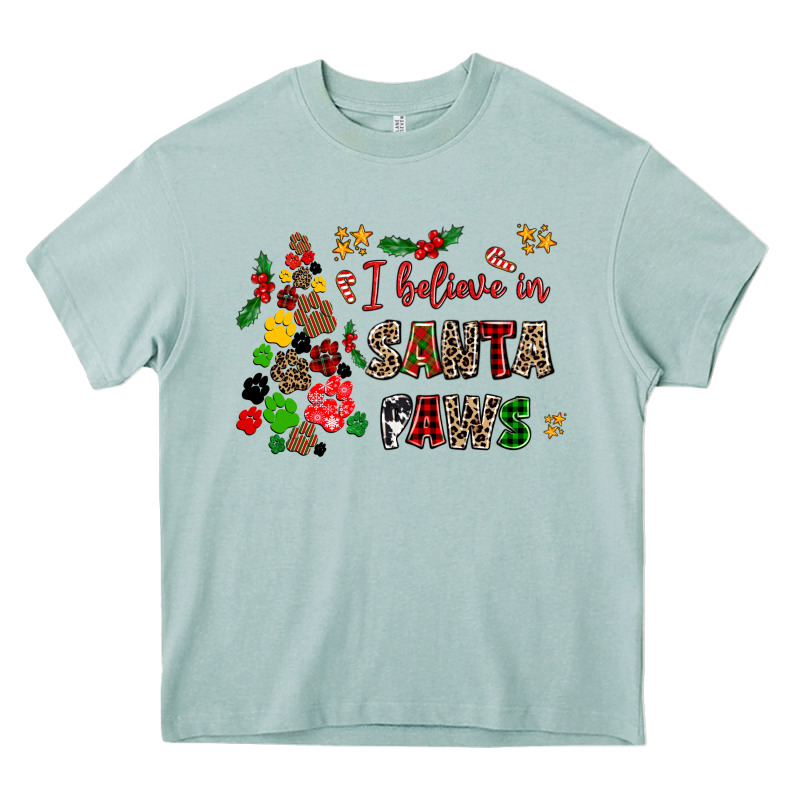 I Believe In Santa Paws Heavy Core Tee by AdoDesignShop | Teevron